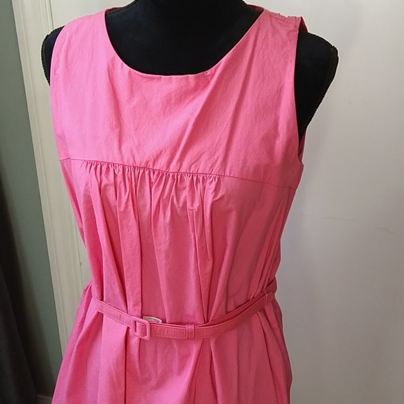 NWT Gap Pink Belted Cotton Sun Dress - Picture 8 of 10